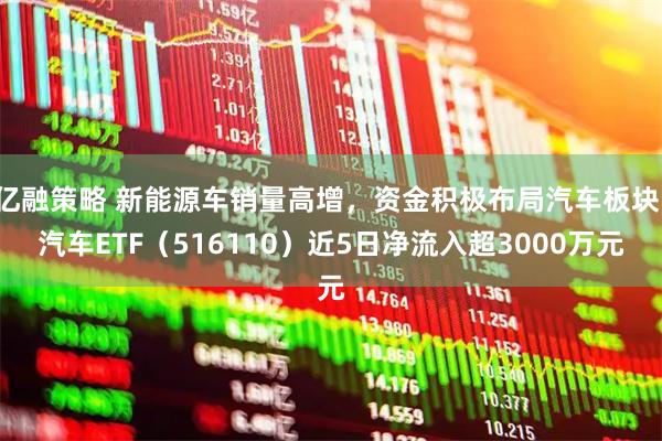 亿融策略 新能源车销量高增，资金积极布局汽车板块，汽车ETF（516110）近5日净流入超3000万元